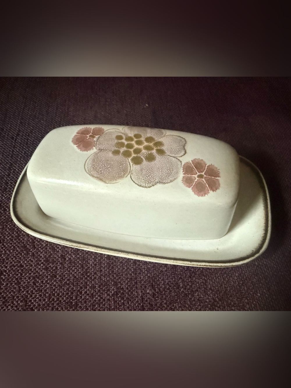 Vintage Denby "Gypsy" Stoneware Covered Butter Dish – 1970s England